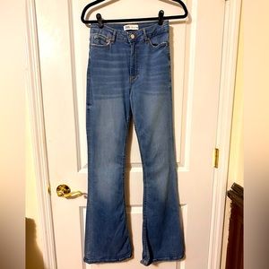 Zara, flare, denim, comfortable. High rise